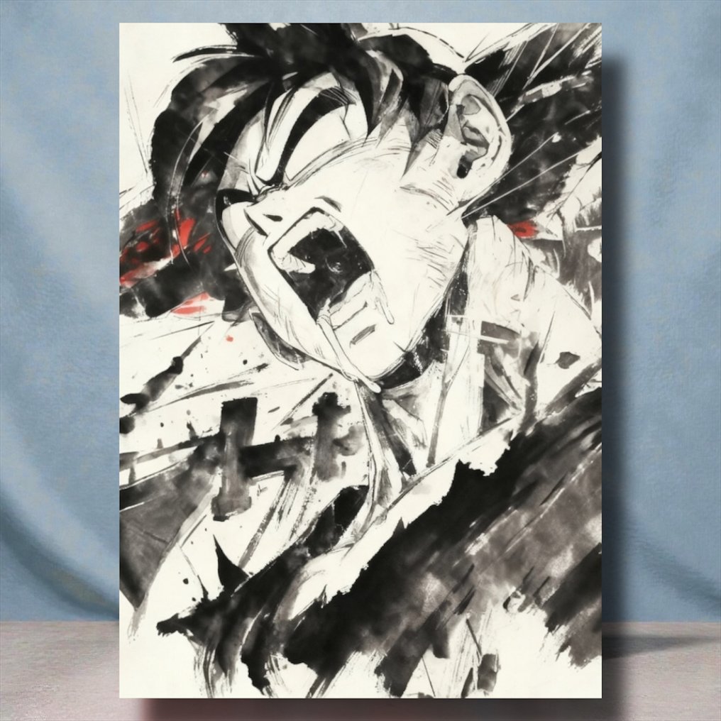 Naro - Canvas [XL] - Saiyan Howl – Ink Ascension #2.1