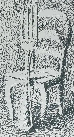 René Magritte (1898-1967) - Untitled (Fork and Chair) #3.2