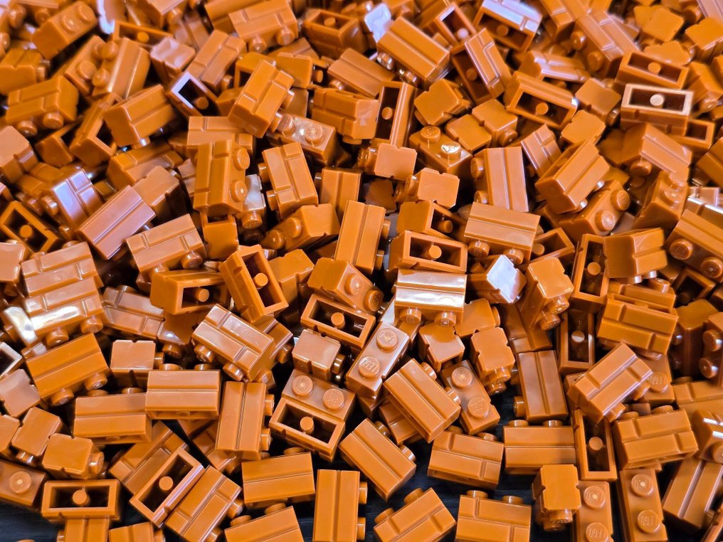 LEGO - 玩具 New Brick Modified 1 x 2 with Masonry Profile Dark Orange 500pcs #1.0