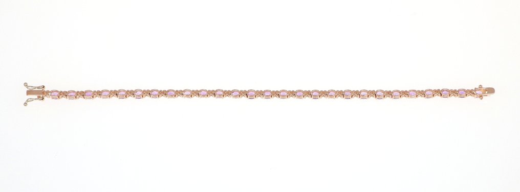 χωρίς τιμή ασφαλείας - Βραχιόλι - 18 καράτια Ροζ χρυσό Αμέθυστος - Διαμάντι #4.3