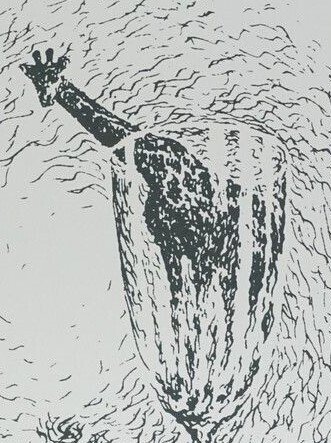René Magritte (1898-1967) - Untitled (Giraffe in Glass) #2.1