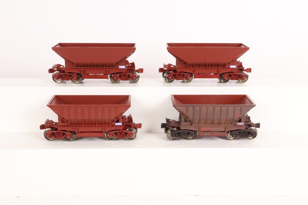 Roco H0 - 44173 - Model train freight wagon set (1) - Ertswagon set of four pieces (including one weathered) - SJ #1.0
