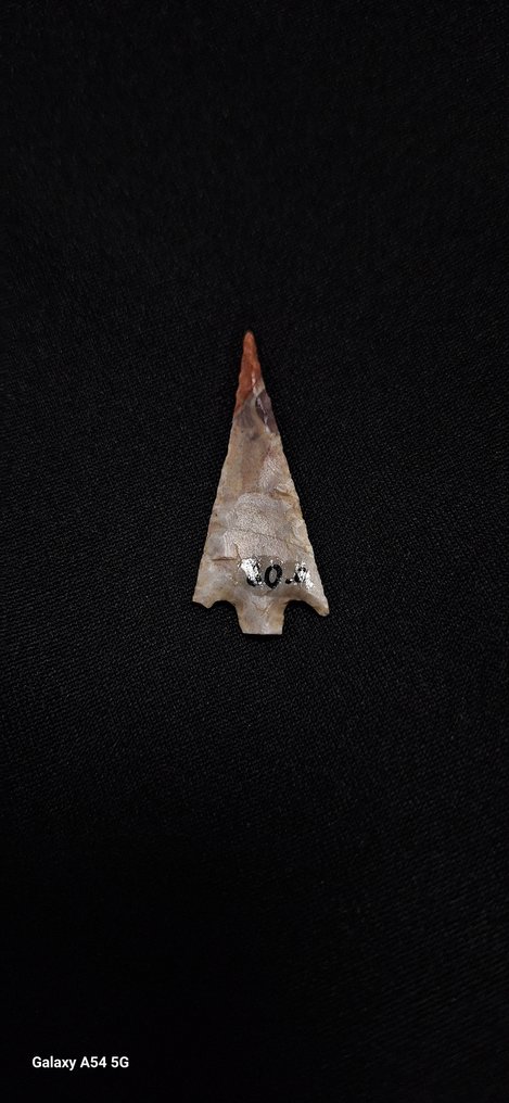 新石器时代 燧石 新石器时代彩色燧石箭头，约公元前6000年，非洲私人考古收藏 - 36 mm  (没有保留价) #2.1