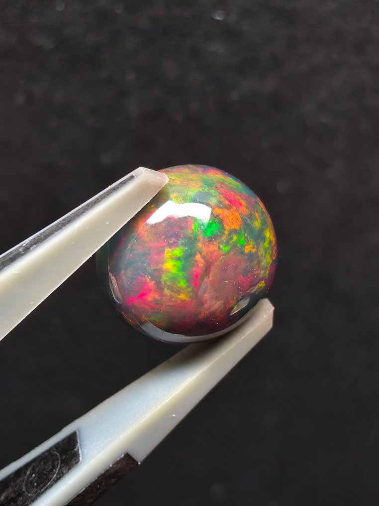 2.33ct Black Opal Cabochon - Height: 9.2 mm - Width: 3 mm- 0.47 g #1.0
