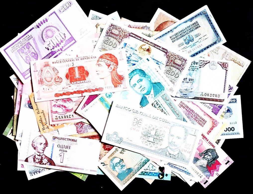 Verden. - 97 Banknotes - Various Dates  (Ingen mindstepris) #1.0