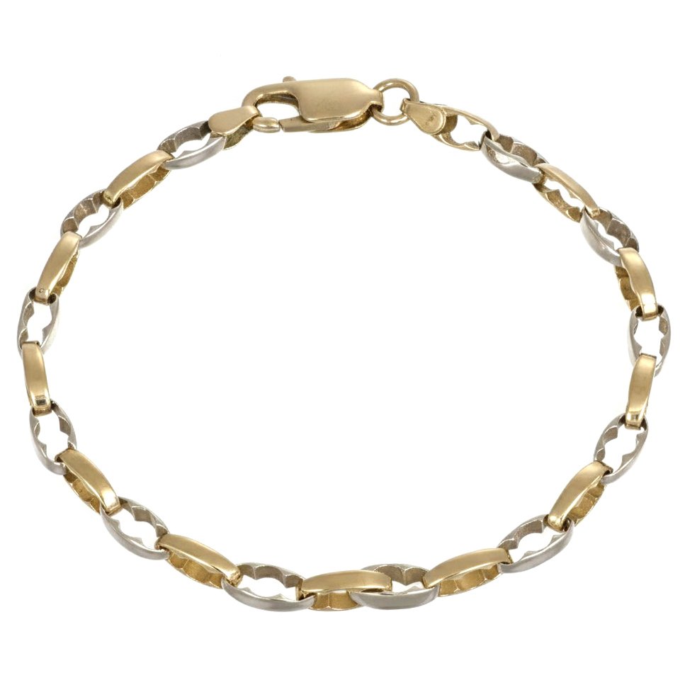 Βραχιόλι - 18 καράτια Κίτρινο χρυσό, Λευκός χρυσός #2.1