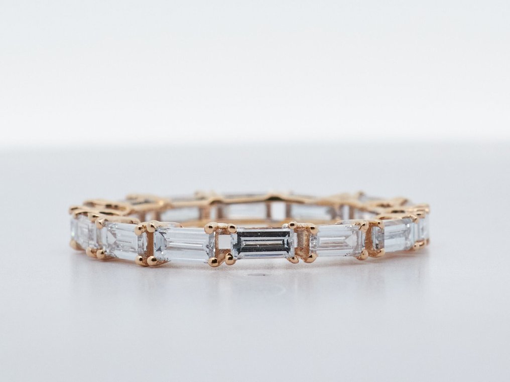 沒有保留價 - 戒指 - 14 克拉 黃金 -  2.01ct. tw. 鉆石 (實驗室培育) #3.2