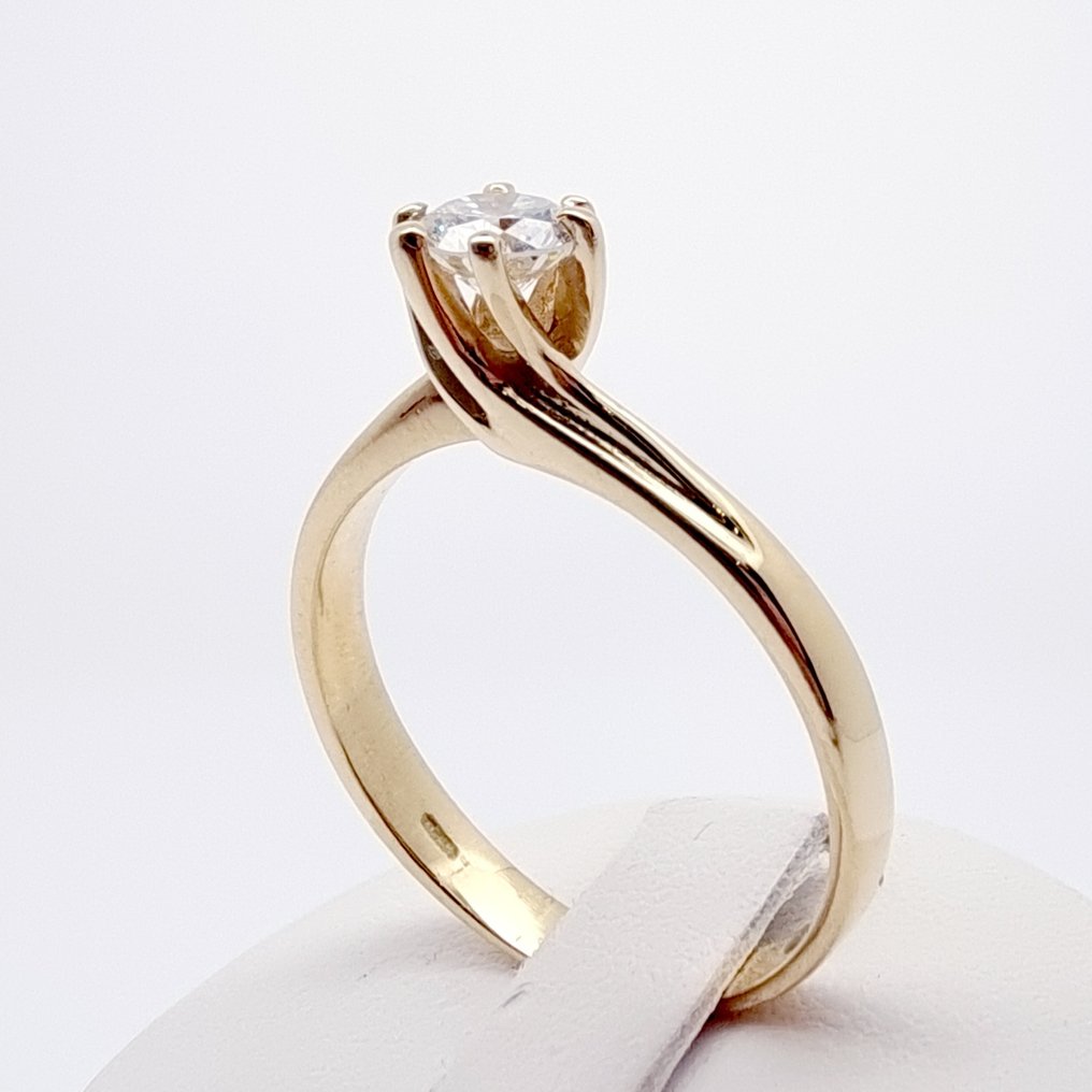 戒指 - 18 克拉 黃金 鉆石 (天然)  #2.1