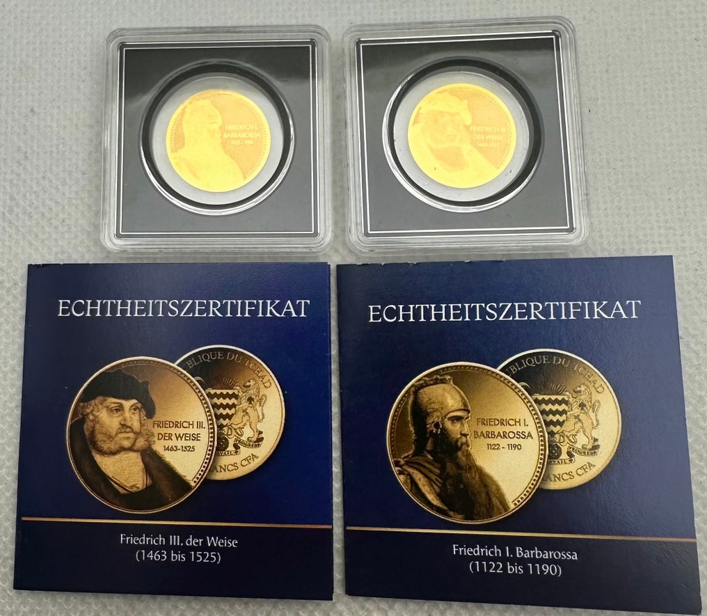 Tchad. Medal ND  , oro   (.999) (2 bars)  (Ingen mindstepris) #1.0