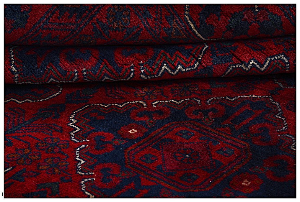 Afghan, Μεγάλο, μοναδικό, παραδοσιακό, χειροποίητο χαλί υψηλής ποιότητας 'khal Mohammadi', κομψό κόκκινο - Χαλί - 406 cm - 296 cm - Αυθεντικό χειροποίητο χαλί #3.2