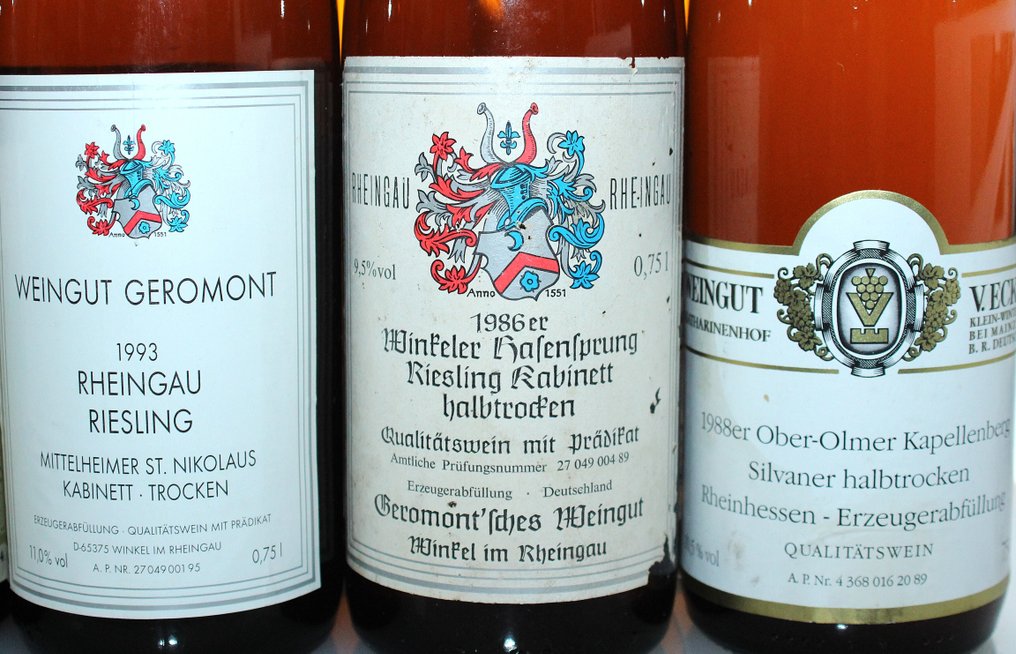 1981 to 1993 Spätlese + Kabinett dry + medium dry - mostly Riesling - Ρέινγκο, Ρέινεσεν, Πφαλζ - 12 Bottles (0.75L) #2.1