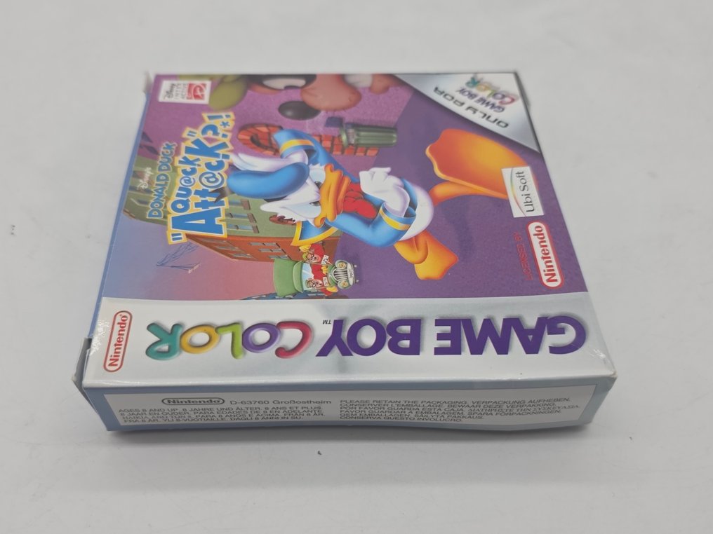 Nintendo - Nintendo Gameboy, boxed with game, Inlay,  box protector and manual - Extremelt Rare - Old Stock - Disney's Donald Duck Quack Attack - First Edition - Videospil - I original æske #2.1