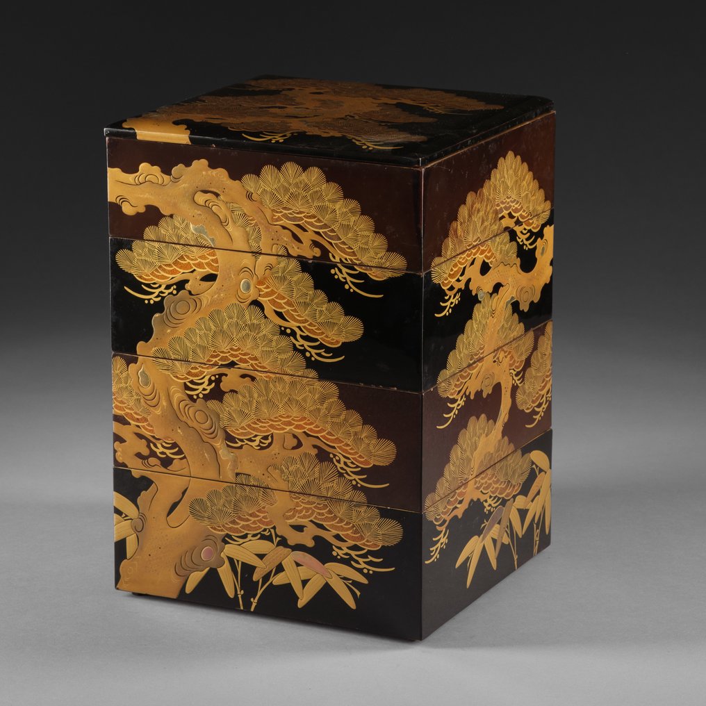 Jûbako 重箱（多层餐盒） - 漆, 木 - 日本 - 19世纪（江户晚期 / 明治早期） #1.0