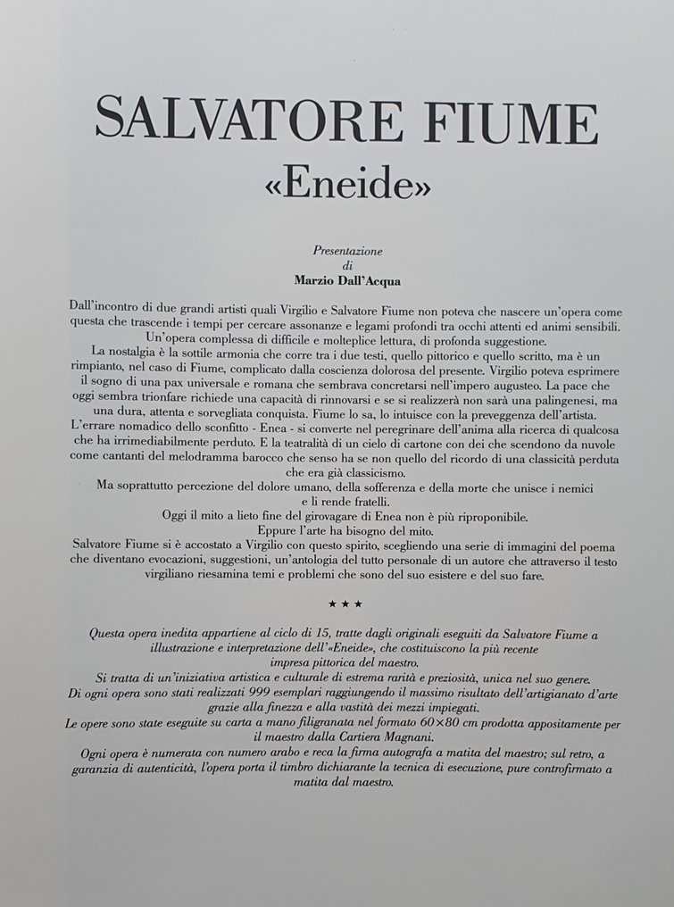 Salvatore Fiume (1915-1997) - Eneide #1.0