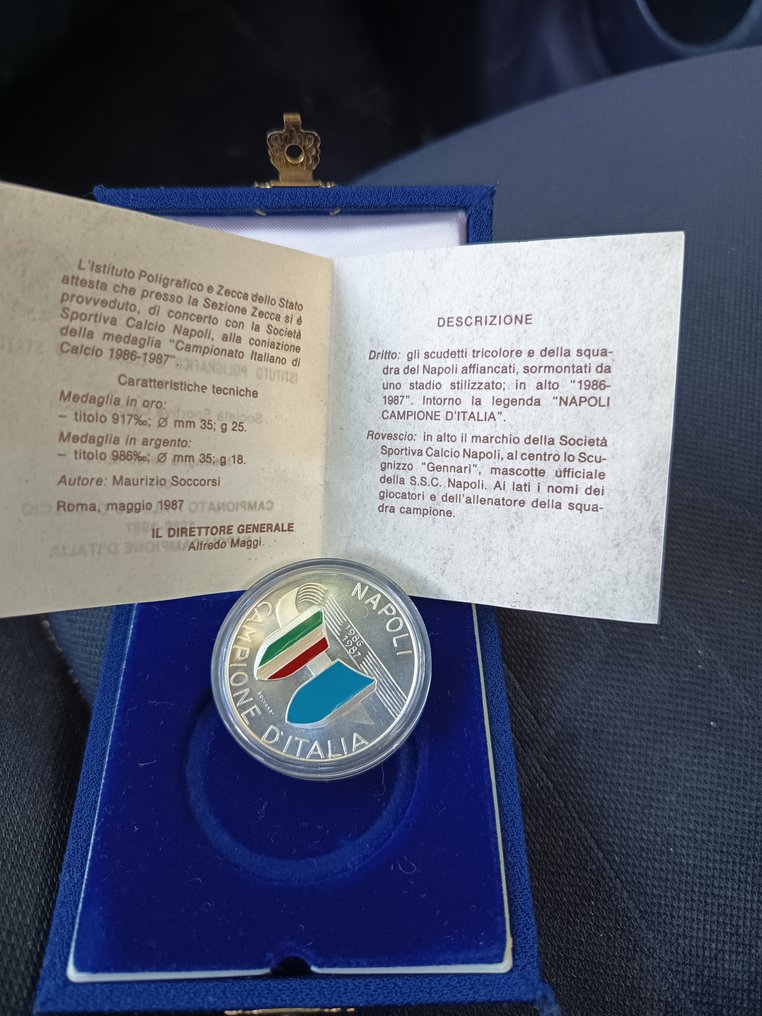 那不勒斯 - 意大利足球联盟 - 1987 - 体育奖牌 #2.1