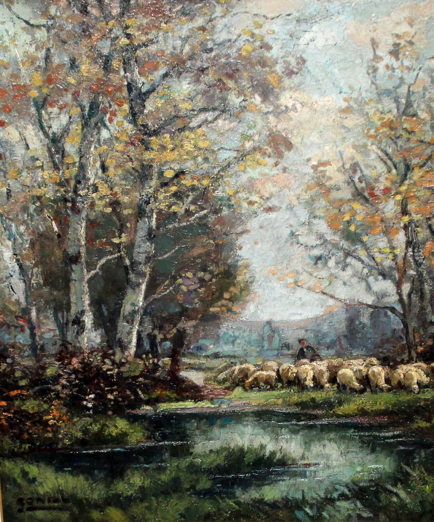 Jacinto Conill Orriols (1914-1992) - Paisaje con rebaño #1.0