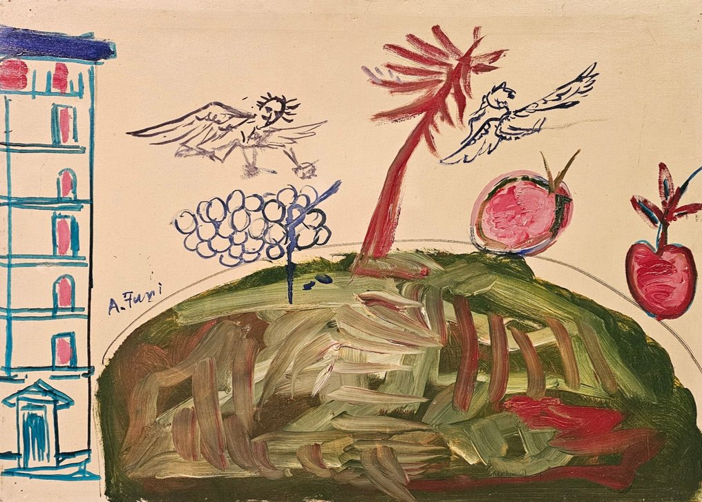 Achille Funi (1890-1972) - Città con parco #1.0