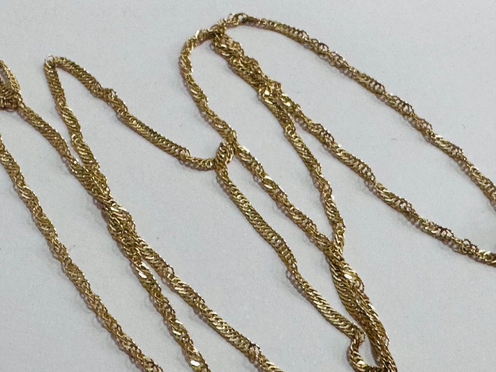 χωρίς τιμή ασφαλείας - Κολιέ με μενταγιόν - 18 καράτια Κίτρινο χρυσό Τουρμαλίνης #4.3