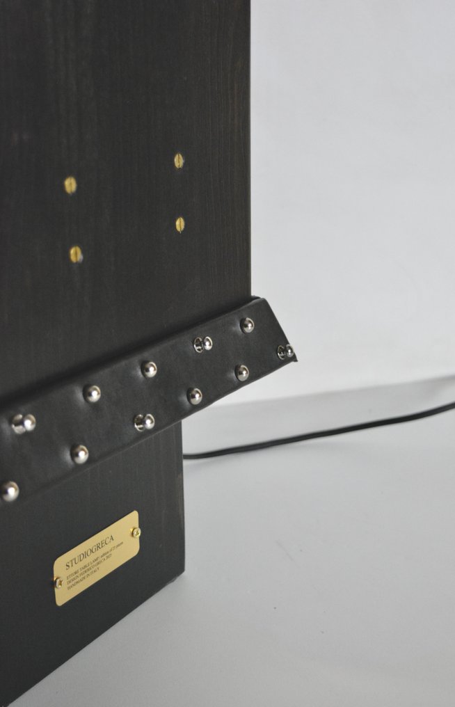 Studio Greca - 台灯 - Ettore TL，现代主义颂歌 - 木, 金属, 皮革 - 限量25件 #2.1