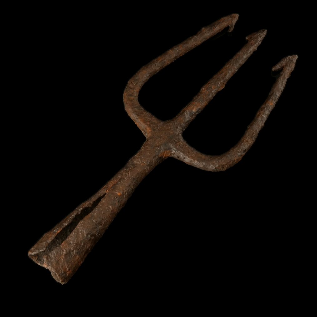 Αρχαία Ρωμαϊκή Μπρούντζος Δρέπανο μονομάχου (Fuscina) - Retarius #3.2