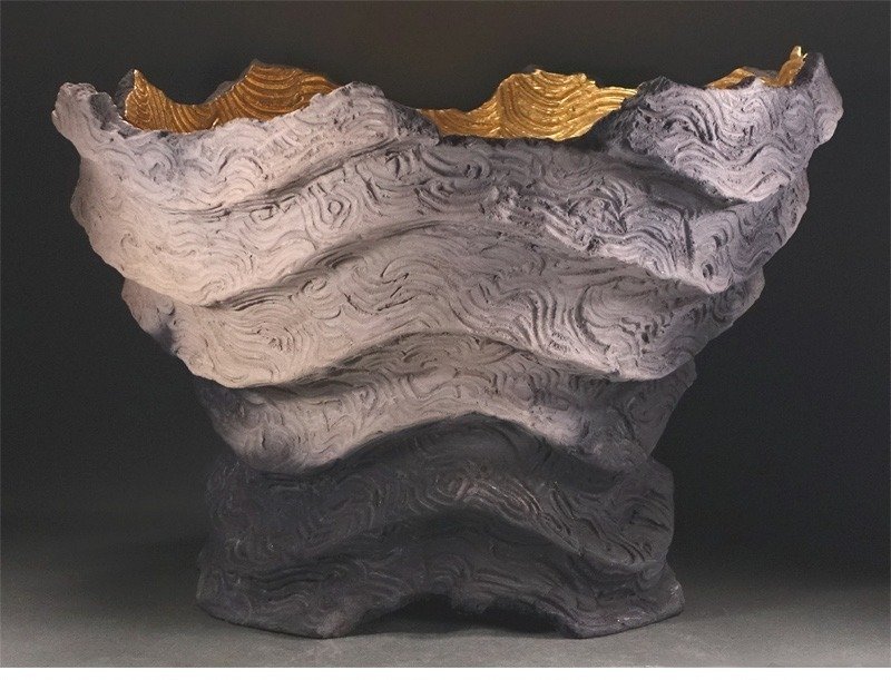 大型装饰性碗 - 陶瓷 - 坂田甚内 Sakata Jinnai (1943-) - 日本 - 1900-2000 #1.0