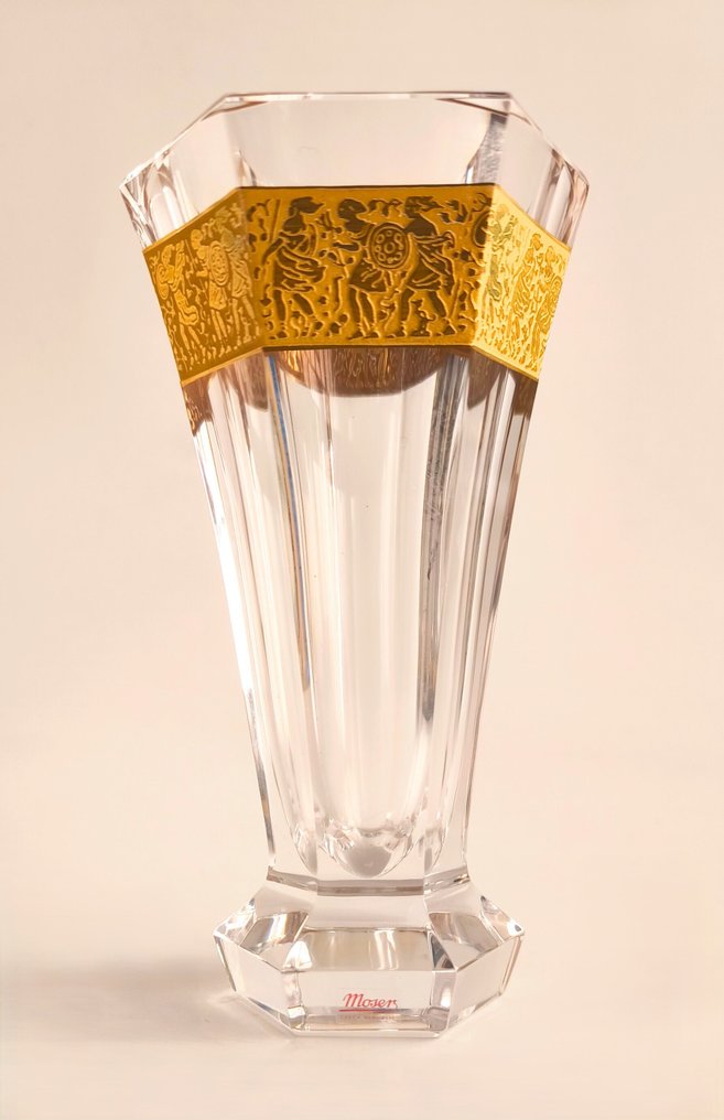 Moser & Söhne - Βάζο  - Κρύσταλλο - Χρυσό φρύσο #1.0