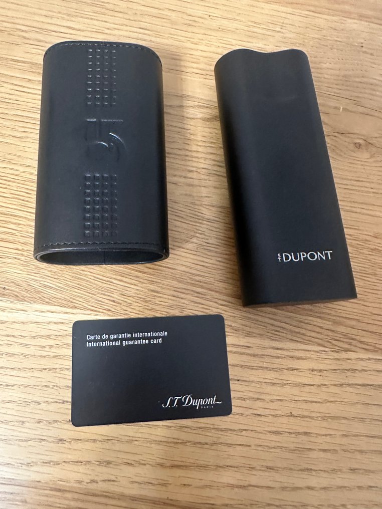 S.T. Dupont - Θήκη πούρων - 15 - Δέρμα, Μέταλλο - Μαύρη δερμάτινη θήκη #2.1