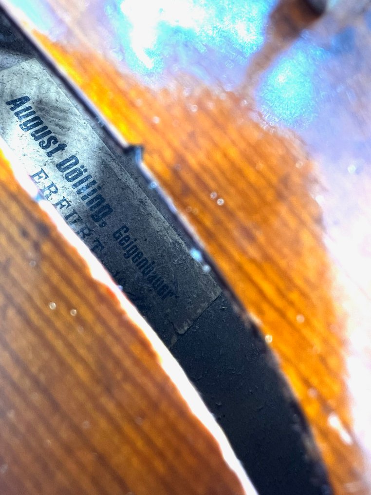 Labelled August Dölling, Geigenmacher - 4/4 -  - Βιολί - Γερμανία #3.2