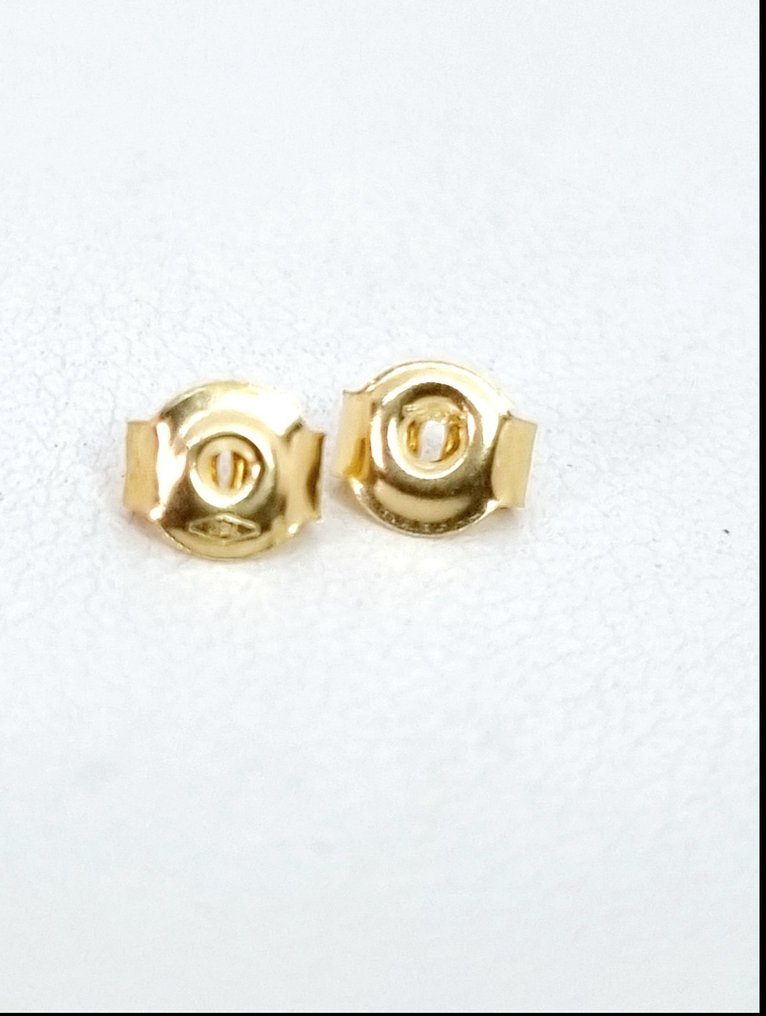 耳环 - 18K包金 黄金 黄宝石 - 祖母绿 #1.0