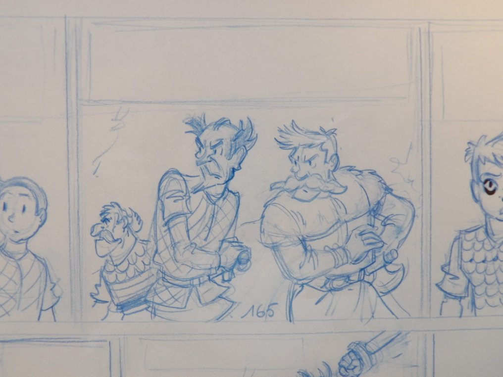 Suske en Wiske 350 - Originele halve pagina in schets - De Nacht van de Narwal - 1 x 复制原始页面的一半 - 2019 #2.1