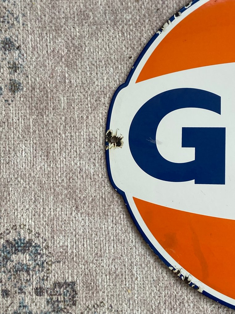 Sign - Gulf - Plaque émaillée #4.3