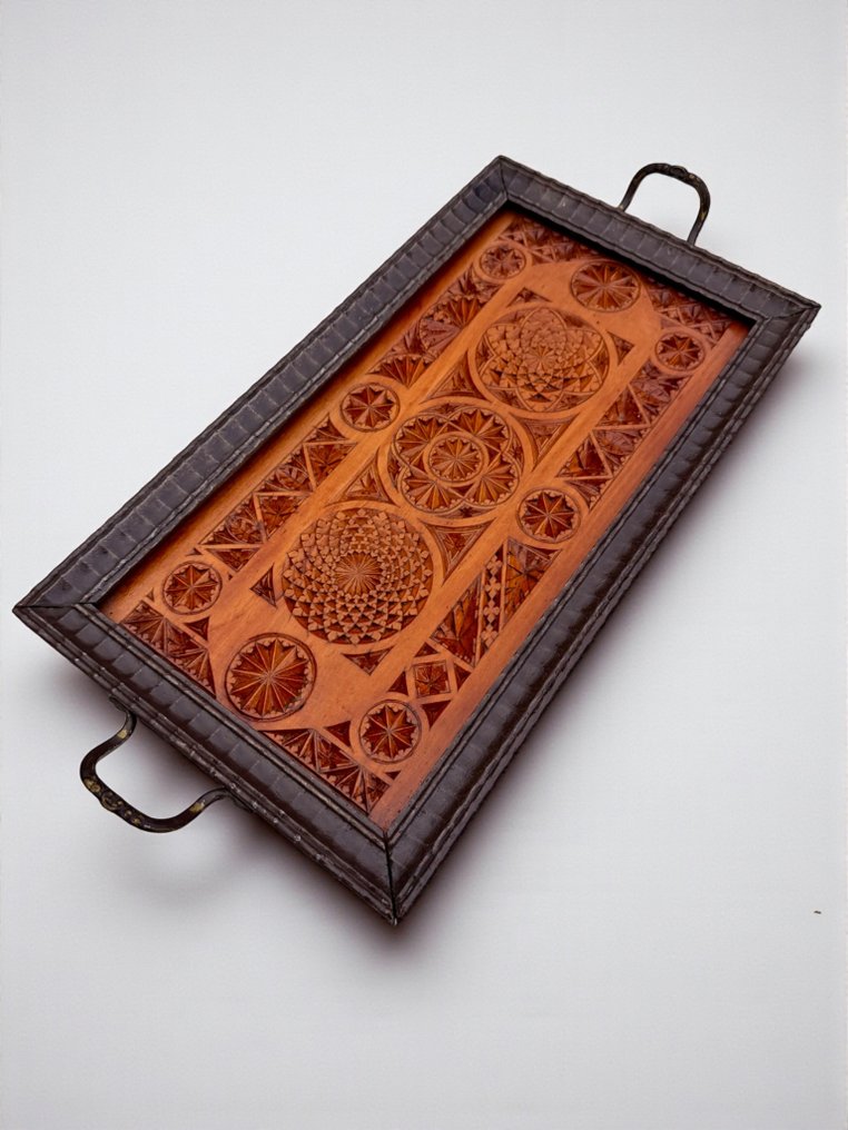 Serveringsbakke - Jugendstil - 1890'erne - Teaktræ #1.0