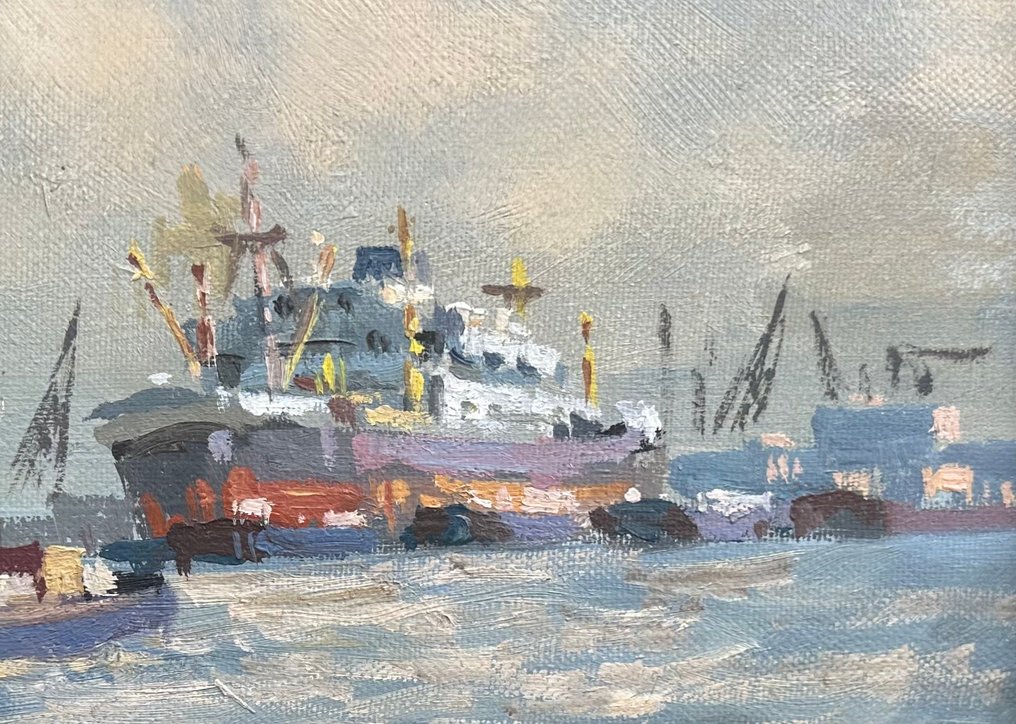 Anton van Unen (1918-2000) - Havengezicht #3.2