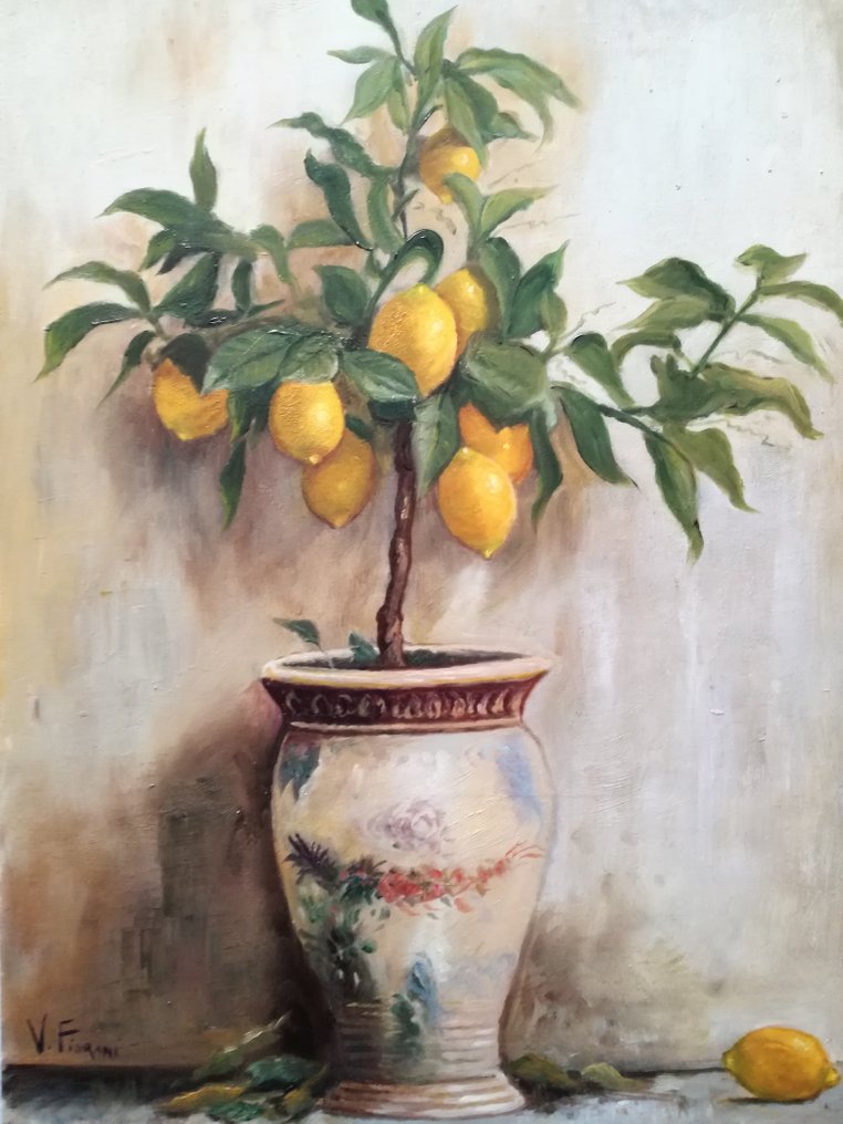V. Fiorani (XX) - Vaso con limoni #4.3