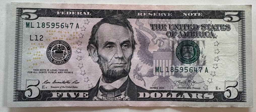 美国. - 8 x 5 Dollars - 2013 - Pick 539  (没有保留价) #4.3