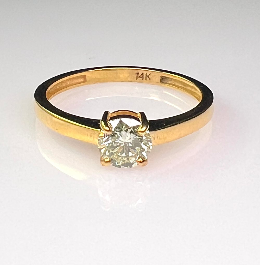 Ingen mindstepris - Ring - 14 karat Gulguld -  0.51ct. tw. Diamant (Natur)  #1.0