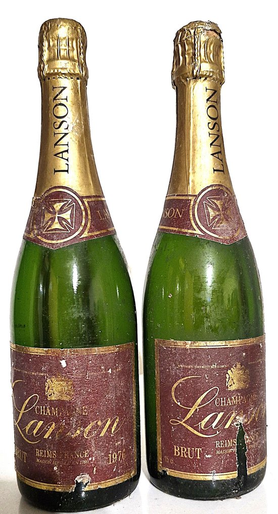 1976 Lanson, Vintage - Champagne - 2 Flaskor (0,75L) #1.0