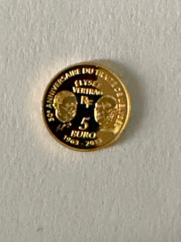 Frankrig. 5 Euro 2013 "Traité de L'Elysée" Proof  (Ingen mindstepris) #1.0