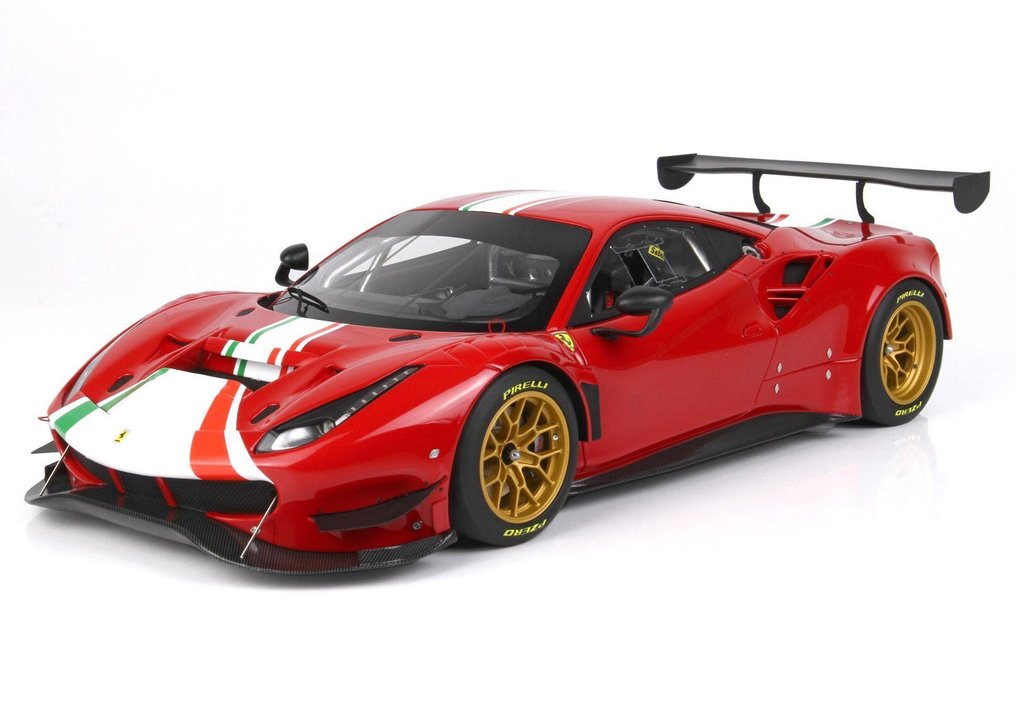BBR 1:18 - Modelbil - BBR 1/18 Ferrari 488 GT Modificata Rosso Corsa Limited Edition 055/228 Worldwide #3.2
