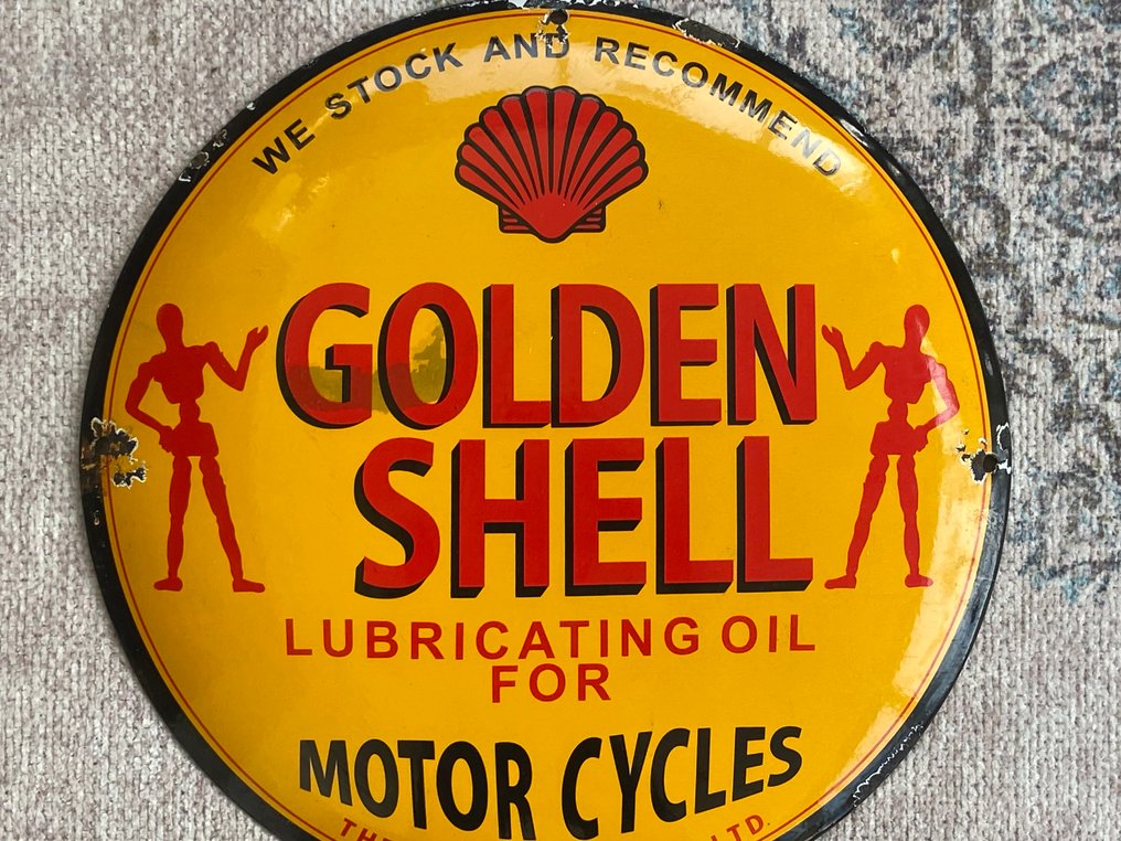 Sign - Golden Shell - Plaque émaillée #2.1
