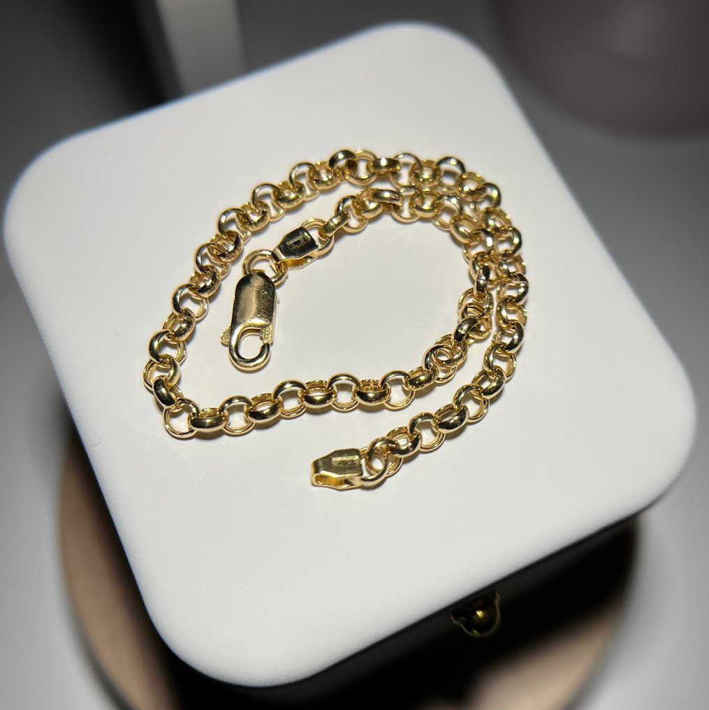 链式手链 - 18K包金 黄金 - 金手链 Rollo-链 #1.0