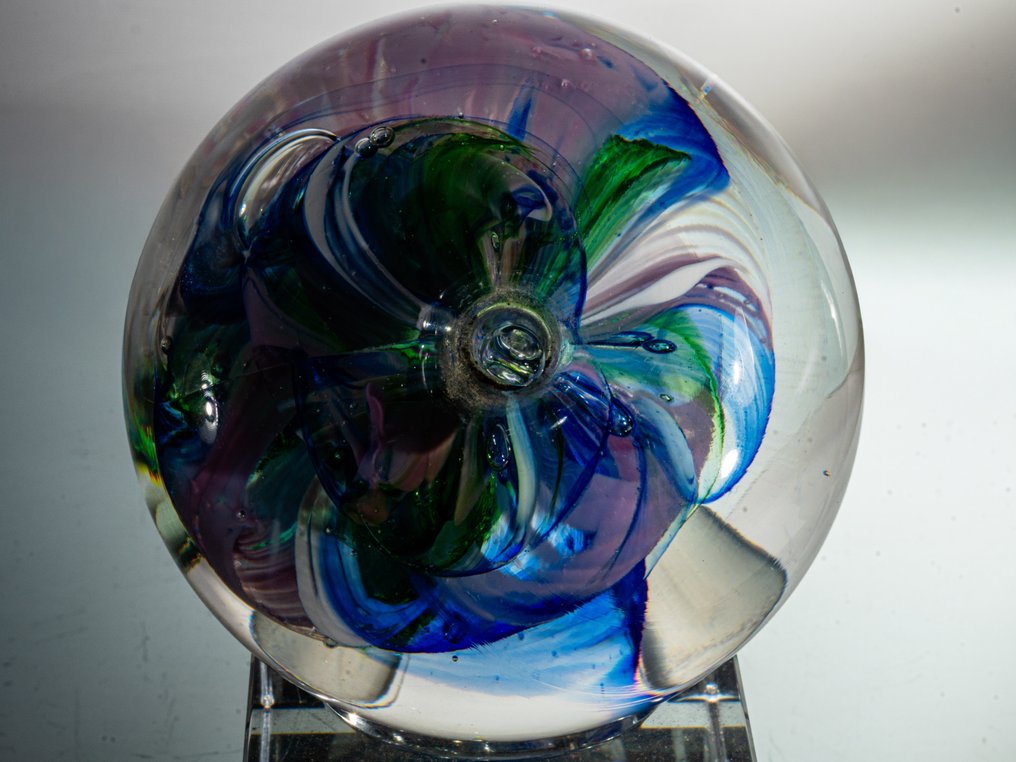Selkirk Glass - 紙鎮 - Künstlerischer Glasapfel - Carnival Collection - Ø 7,2 cm - 玻璃 #1.0