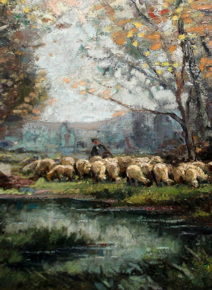 Jacinto Conill Orriols (1914-1992) - Paisaje con rebaño #4.3