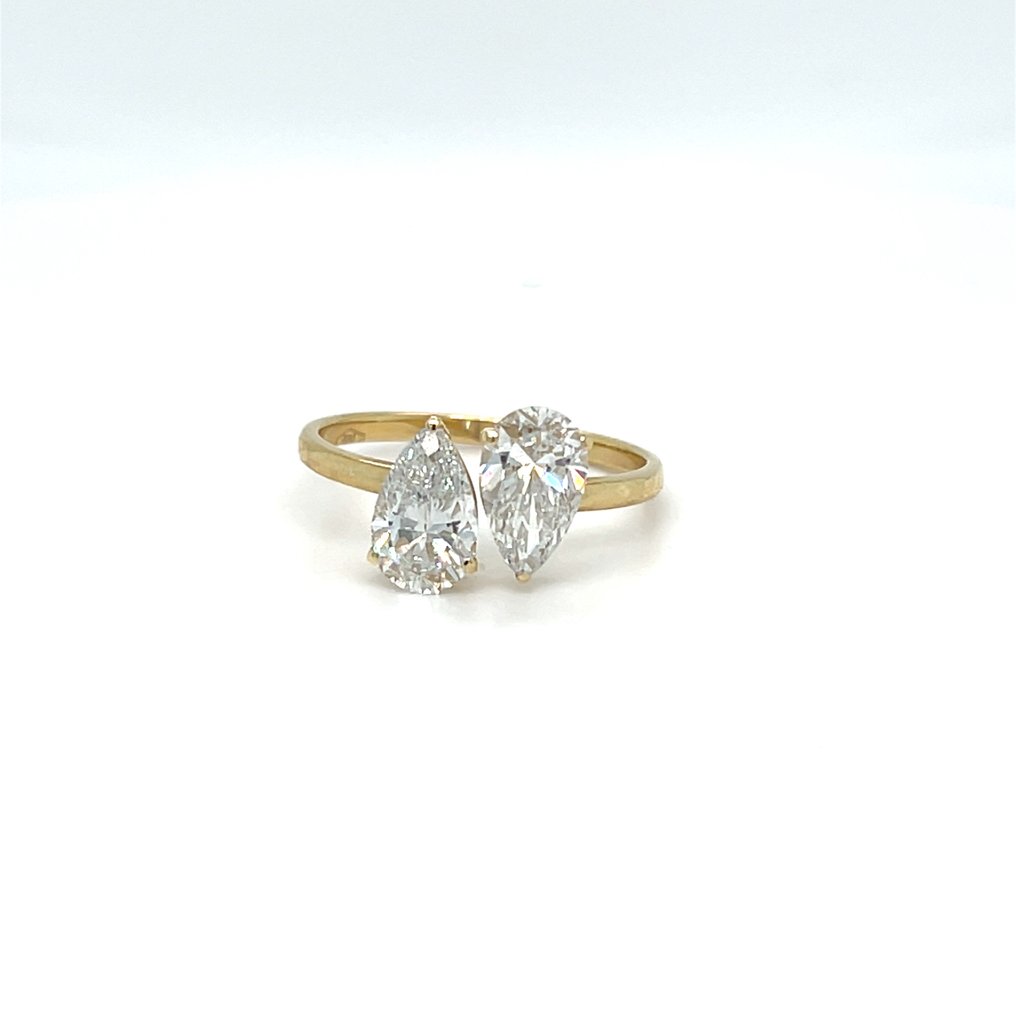 χωρίς τιμή ασφαλείας - Δαχτυλίδι - 14 καράτια Κίτρινο χρυσό -  2.00ct. tw. Διαμάντι (Εργαστηριακής καλλιέργειας) #1.0