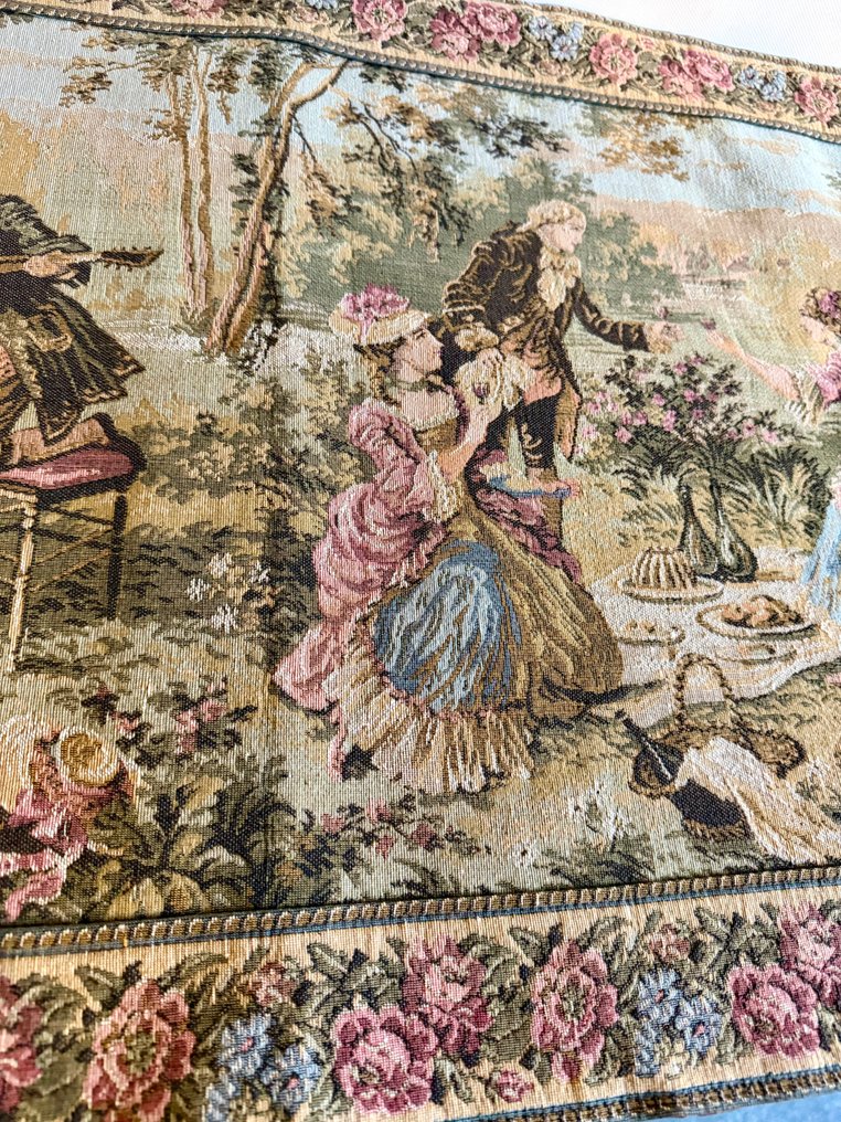Tapisserie GOBBLYS Aubusson, Model Parisienne 18th Century - Billedteppe  - 60 cm - 104 cm - Tissée Jacquard #3.2