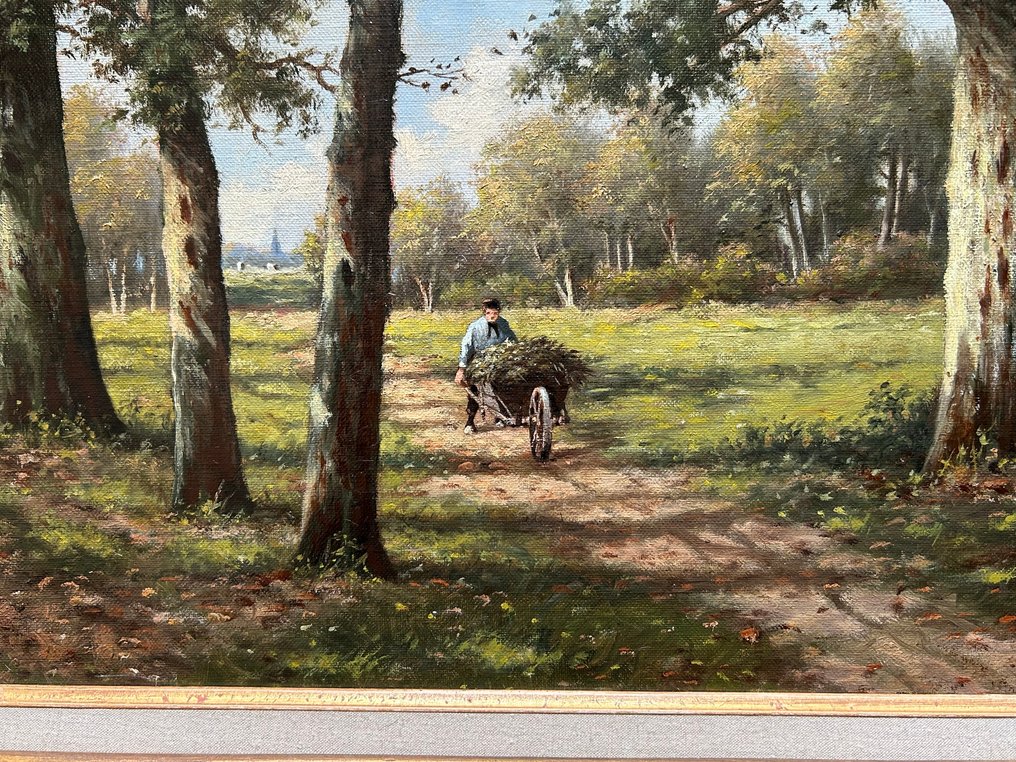 A. M. Geijp (1855 - 1926) - Aan het werk in het bos #4.3