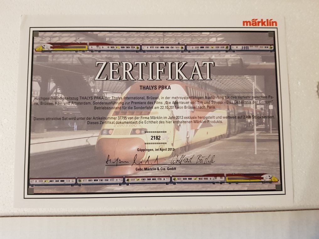 Tintin - train Thalys Tintin 2013 - Märklin - 2013 #3.2