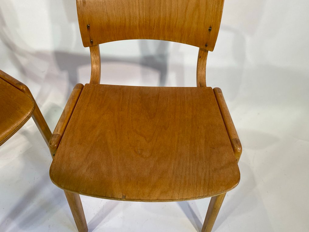 Stol (2) - Trä - Vintage stapelstolar #4.3