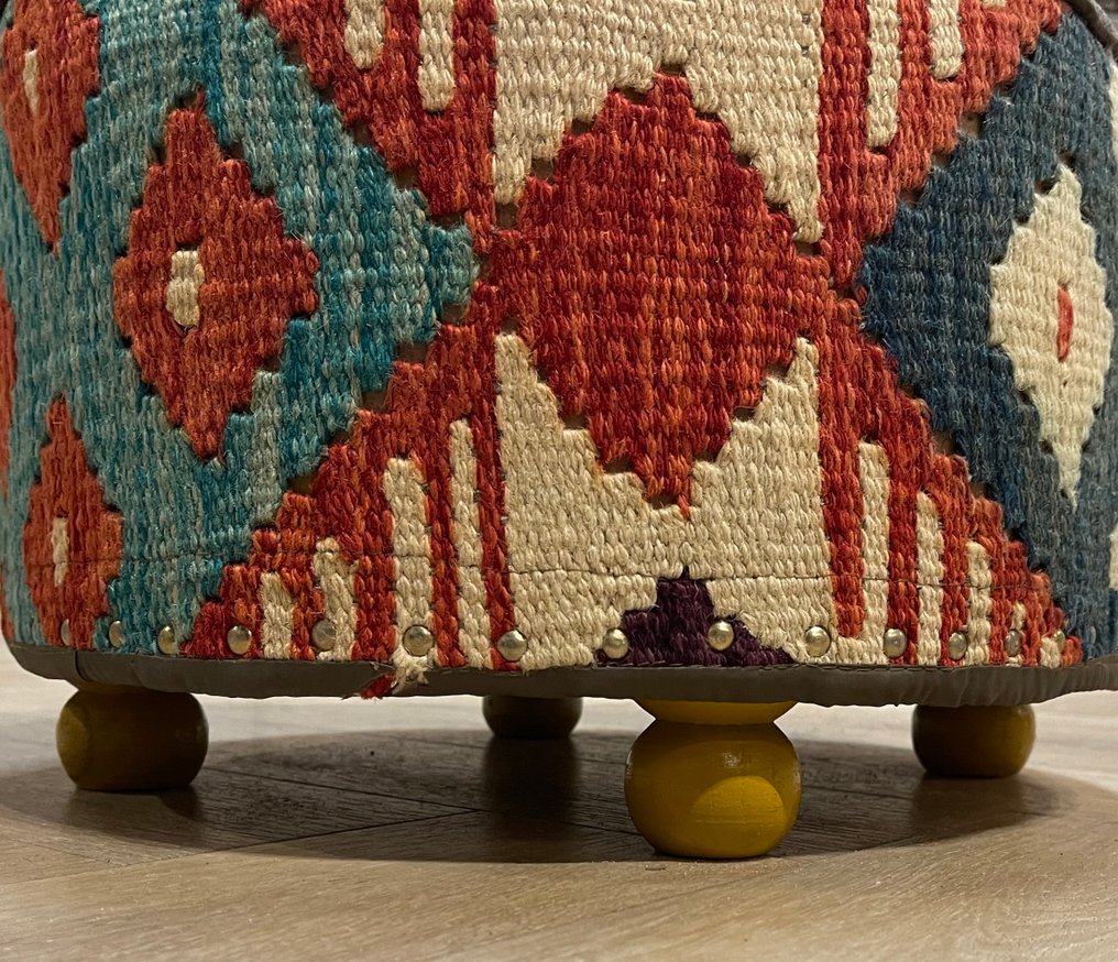 Kelim 手工编织地毯 - 未使用 - 羊毛 - 彩色 Kelim - 全新 - 小地毯 - 34 cm - 34 cm #4.3