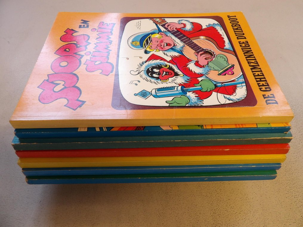 Sjors en Sjimmie lot van 7 oude Spaarnestad uitgaven - allen in zeer fraaie staat - 7 Album - 1958/1967 #2.1